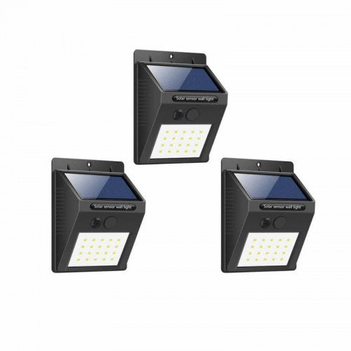 Seturi lampa cu 20 LED – incarcare solara si senzor de miscare