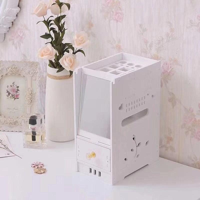 Mini organizator suport cosmetice, farduri, PVC, 27 x 20 x 12cm