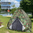 Cort camping 3-4 persoane cu deschidere automata pop-up, impermeabil, protectie UV, 2 usi, 2 moduri instalare