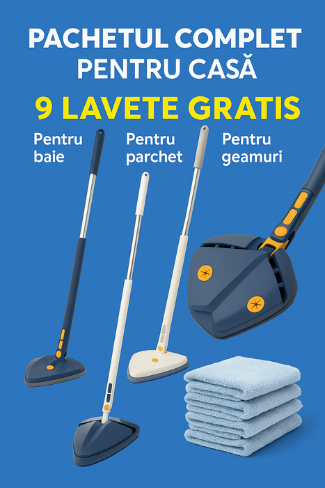 2 sau 3 Mopuri triunghi + 6  sau 9 lavete cadou