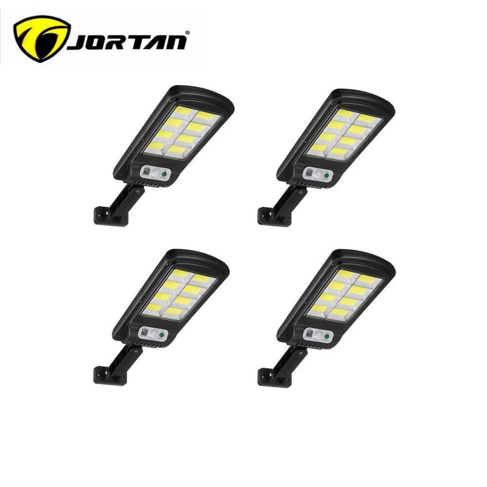 Set 4 x Lampi cu Incarcare Solara 8 celule 150W, 200 LED-uri COB, telecomanda