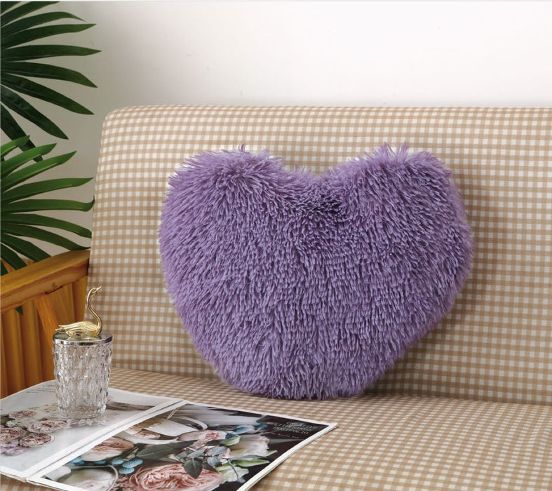 Perna decorativa fluffy , mov