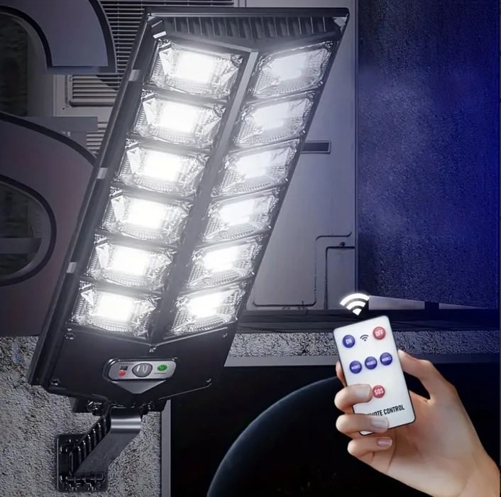 Lampa solara 800W cu senzor de miscare si telecomanda + LANTERNA CADOU