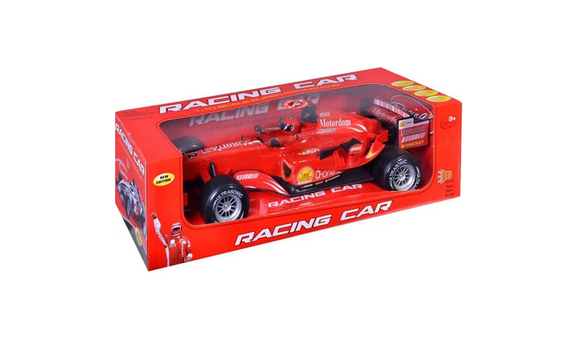 Masina de Formula 1 MARE  Masina de Curse, F1, Mecanism Friction, Sunete Reale, Culoare Rosu, 1:10