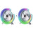 Ventilator Portabil  LED RGB, USB, 3 Viteze, Reglabil 180°