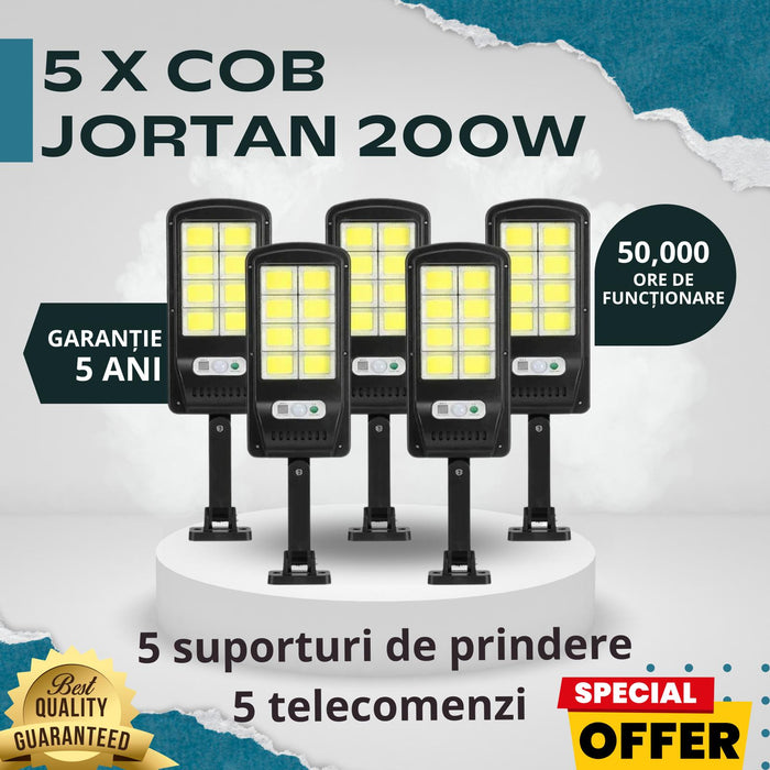 5 x Lampa solara 200W