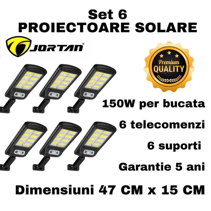 Set 4 proiectoare solare JORTAN 150W BUCATA 8 CASUTE