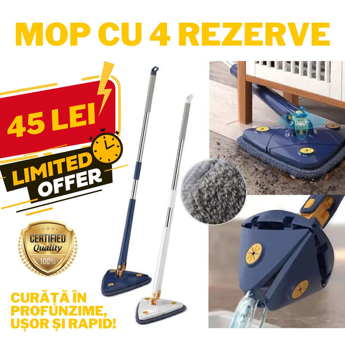 MOP Triunghi 360 grade + 4 lavete cadou