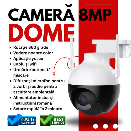 Camera supraveghere WI-FI tip DOME 8 MP