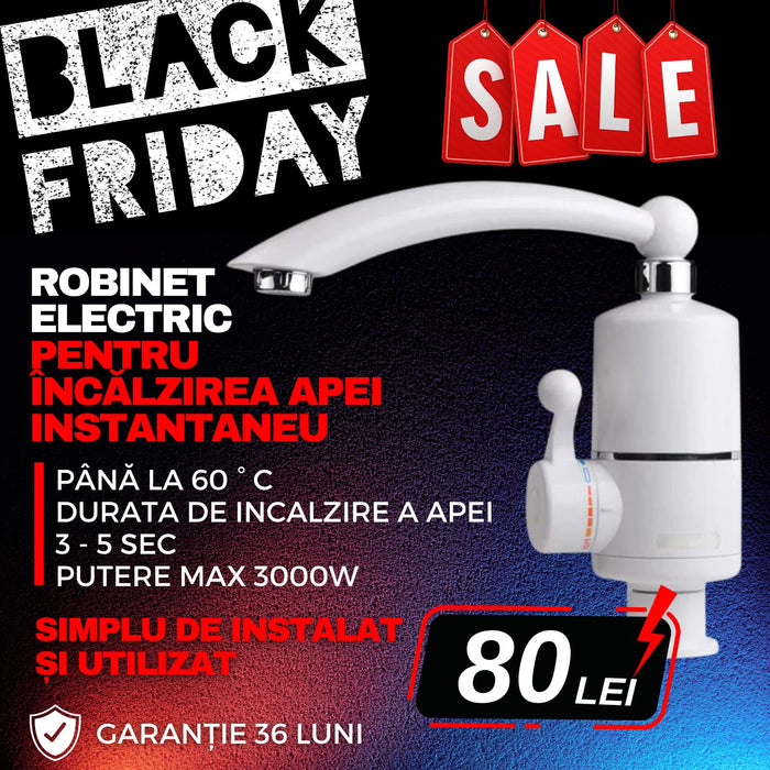 Robinet Electric pentru Incalzire Apa Instantanee, pana la 60 ° C BLACKFRIDAY