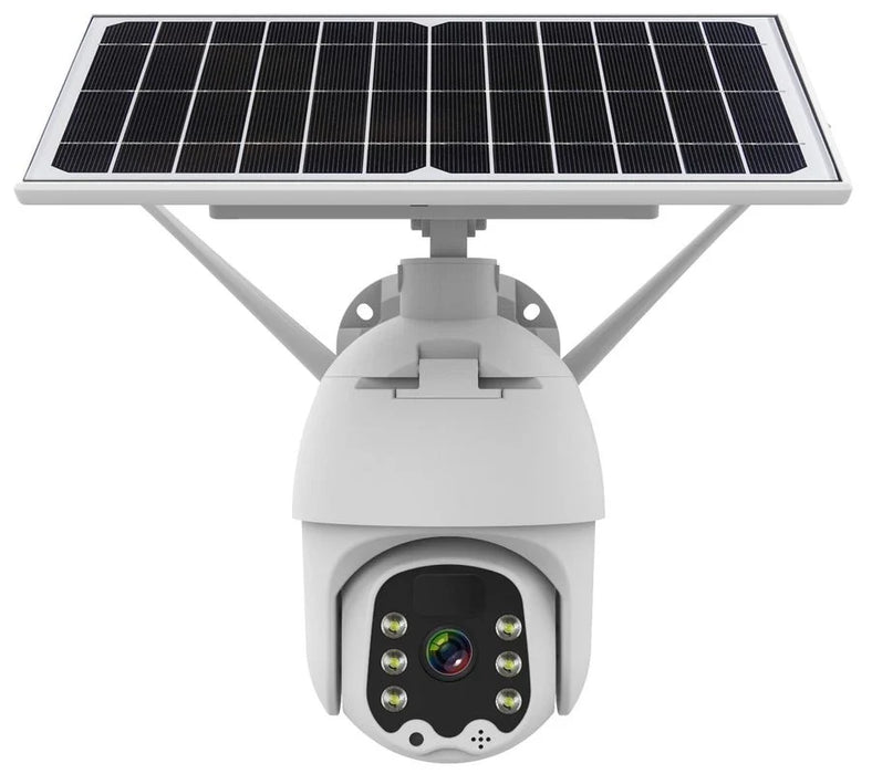 WIFI Camera supraveghere Jortan  Full Hd, Rotativa , panou solar, difuzor dual, alba