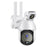 Camera Supraveghere IP PTZ 8 MEGAPIXELI, Camera Duala, Wireless, 320°, 1080p, IR+LED, Exterior, ONVIF, NVR, Senzor Miscare, Alarma Cosul magic