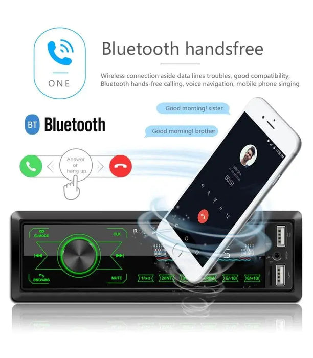 Radio MP3 player auto cu touchscreen, bluetooth, USB, microSD, AUX, 4x60W si telecomanda Cosul magic