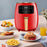 Friteuza cu aer cald AirFryer 2400W, capacitate 6Lsau 8 L si afisaj digital, LCD Touch control