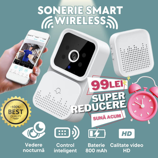 Sonerie smart wireless, Vedere nocturna,Vezi direct pe telefon