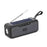 Boxa Portabila Neagra Bluetooth, USB, Radio, Lanterna cu incarcare solara Cosul magic
