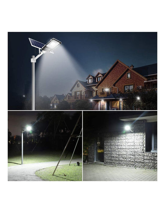 Lampa solara stradala LED cu panou fotovoltaic, suport de prindere si telecomanda 100W/ 200W/ 300W/ 400W