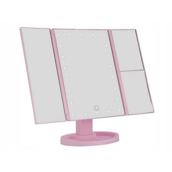RESIGILAT - Oglinda cosmetica LED extensibila, buton tactil