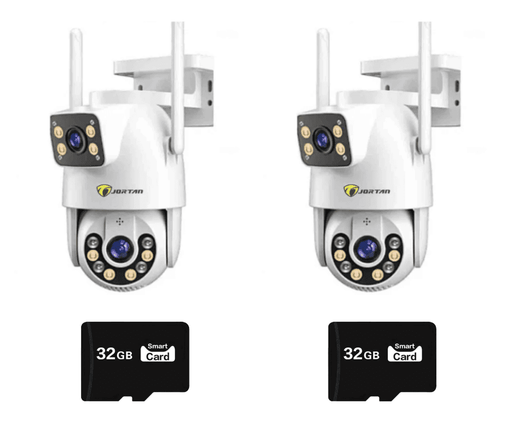 Set 2 Camere Dual Jortan Wireless/LAN 6MP Total, Pan Tilt Zoom, Vizualizare Color Noaptea Plus 2x Card 32 GB