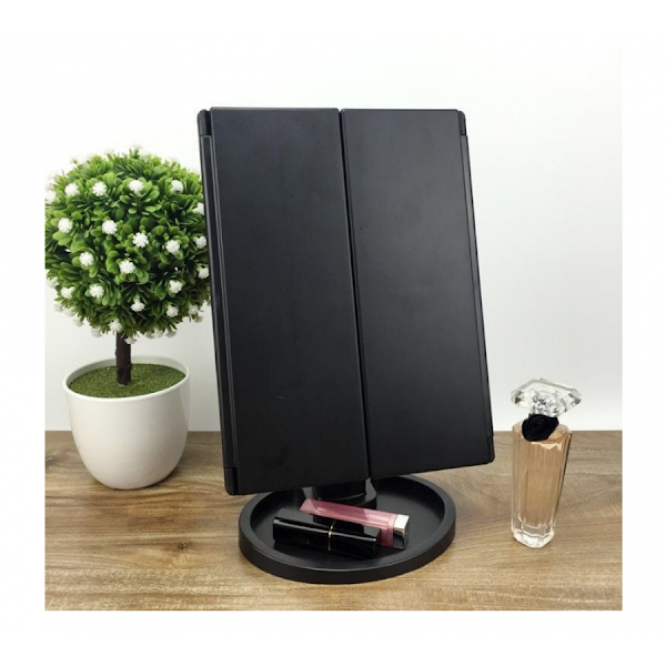 RESIGILAT - Oglinda cosmetica LED extensibila, buton tactil