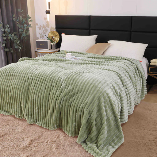 Pătura Cocolino model Dungi  200x230  Verde deschis