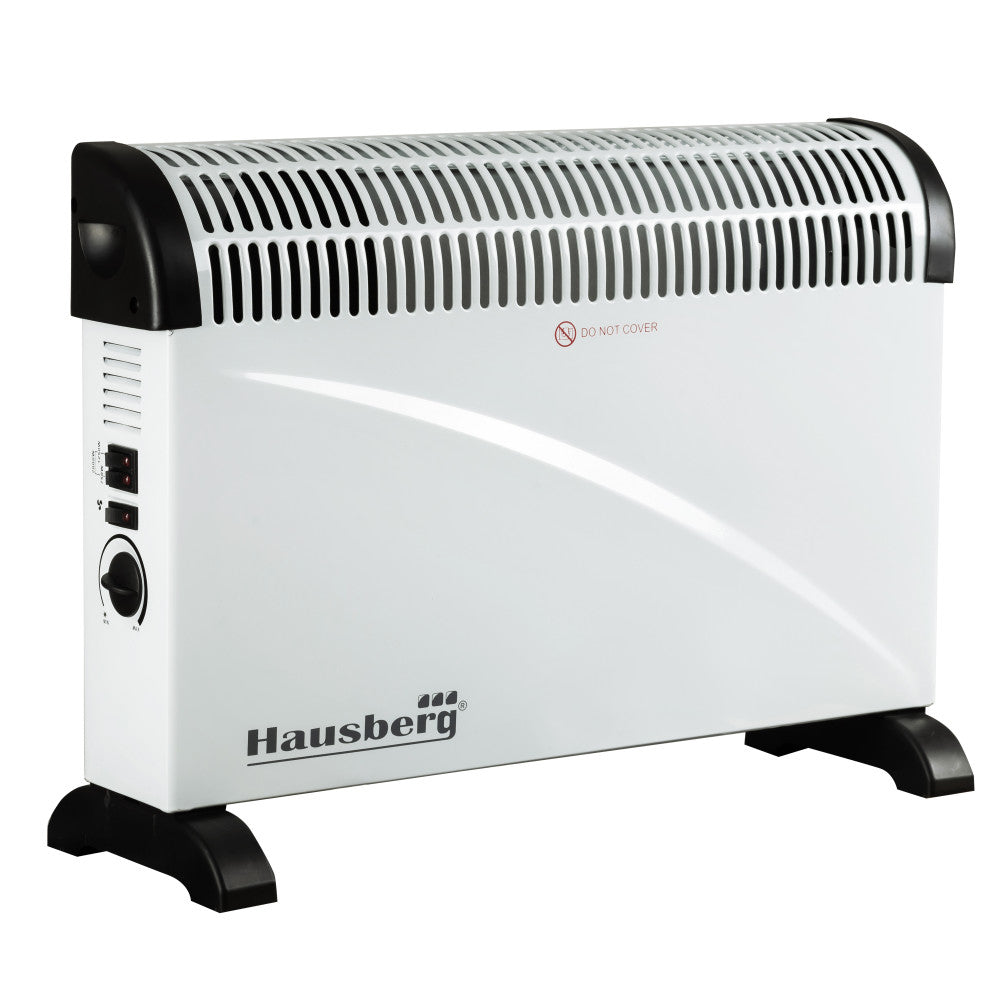 Convector electric Hausberg HB 8206, 2000 W, 3 nivele de putere, termostat reglabil,