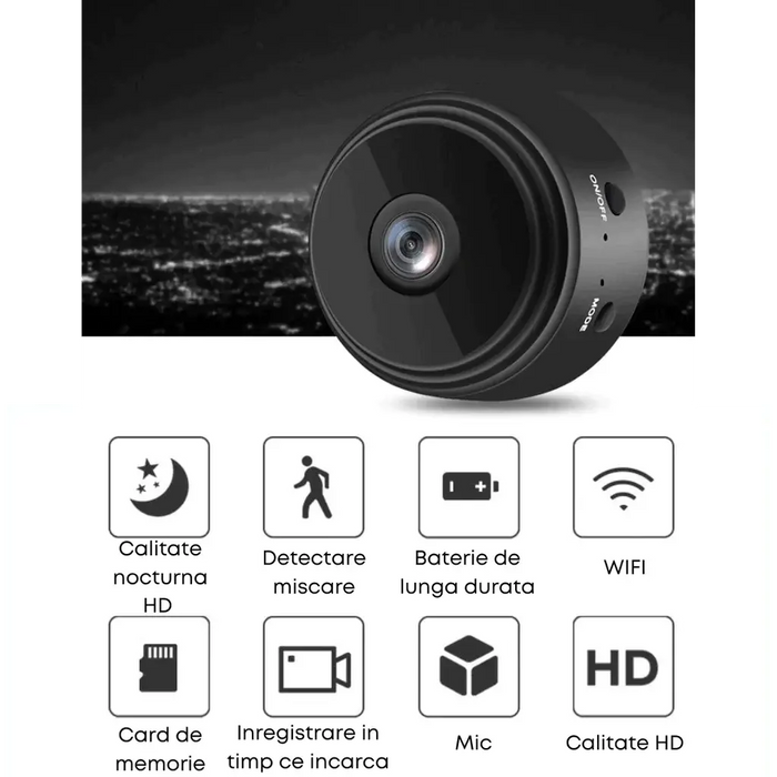 Camera Mini - Wifi, supraveghere live Cosul magic
