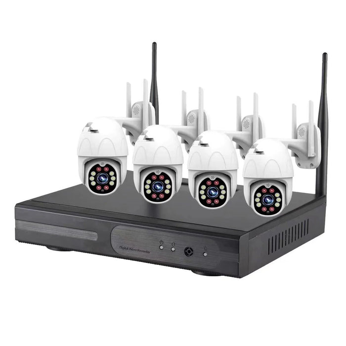 Sistem de Supraveghere  Camere Profesional CCTV HD 4MP Wireless NVR IR 30m pentru Interior/Exterior Wireless