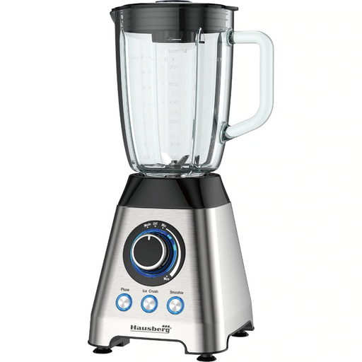 Blender Hausberg HB-7764, doua viteze cu pulsatii, recipient sticla 1.8 L, 1200 W